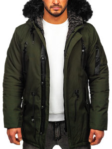 Chaqueta de invierno parka para hombre verde Bolf 1068