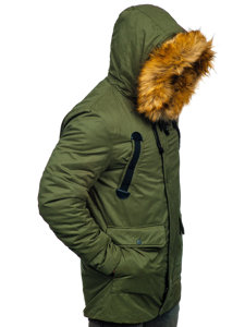 Chaqueta de invierno parka para hombre verde Bolf 1791