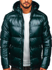 Chaqueta deportiva acolchada oversize de invierno para hombre verde Bolf EX2138B