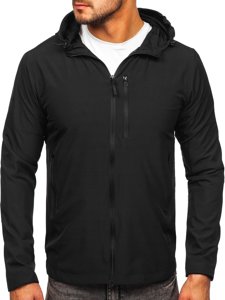 Chaqueta deportiva cortavientos para hombre color negro Denley HM142