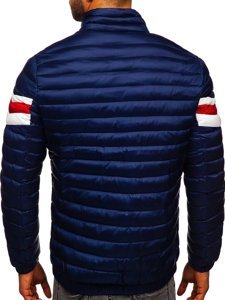 Chaqueta deportiva de entretiempo acolchada para hombre azul oscuro Bolf 6574