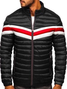 Chaqueta deportiva de entretiempo acolchada para hombre negro Bolf 6574