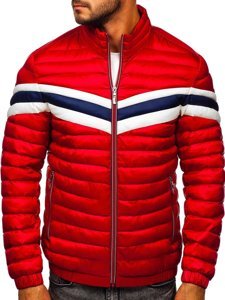 Chaqueta deportiva de entretiempo acolchada para hombre rojo Bolf 6574