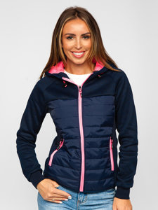 Chaqueta deportiva de entretiempo azul oscuro para mujer Bolf KSW4002