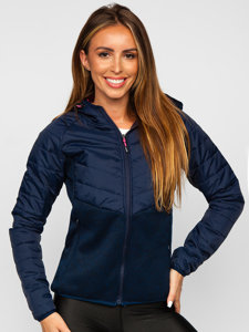 Chaqueta deportiva de entretiempo azul oscuro para mujer Bolf KSW4005