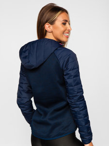 Chaqueta deportiva de entretiempo azul oscuro para mujer Bolf KSW4005