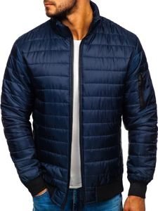 Chaqueta deportiva de entretiempo para hombre azul marino Bolf MY22