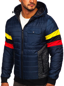 Chaqueta deportiva de entretiempo para hombre color azul oscuro Bolf M10021