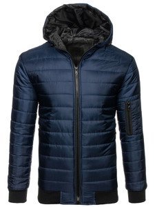 Chaqueta deportiva de entretiempo para hombre color azul oscuro Bolf MY13