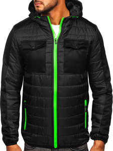 Chaqueta deportiva de entretiempo para hombre color negro Bolf M10003