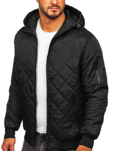 Chaqueta deportiva de entretiempo para hombre negro Bolf MY21