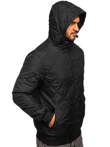 Chaqueta deportiva de entretiempo para hombre negro Bolf MY21