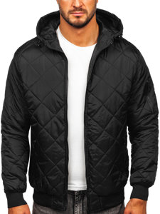 Chaqueta deportiva de entretiempo para hombre negro Bolf MY21