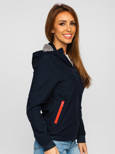 Chaqueta deportiva de entretiempo para mujer color azul oscuro Bolf HM097