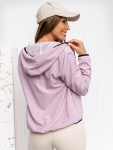 Chaqueta deportiva de entretiempo para mujer rosa claro Bolf HD141