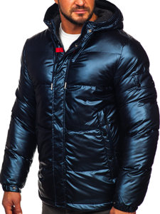 Chaqueta deportiva de invierno acolchada para hombre azul oscuro Bolf EX2125