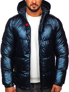 Chaqueta deportiva de invierno acolchada para hombre azul oscuro Bolf EX2125