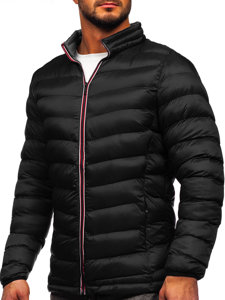 Chaqueta deportiva de invierno acolchada para hombre negra Bolf 1100