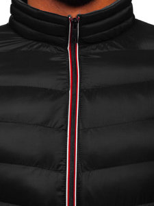 Chaqueta deportiva de invierno acolchada para hombre negra Bolf 1100