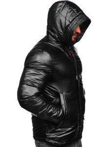 Chaqueta deportiva de invierno acolchada para hombre negro Bolf EX2125