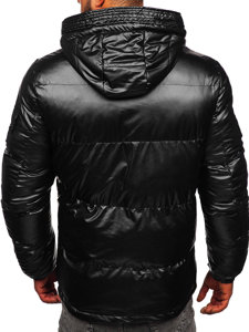 Chaqueta deportiva de invierno acolchada para hombre negro Bolf EX2125