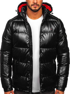 Chaqueta deportiva de invierno acolchada para hombre negro Bolf EX2138