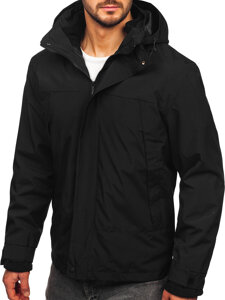 Chaqueta deportiva de invierno con forro para hombre negro Bolf 5M3262