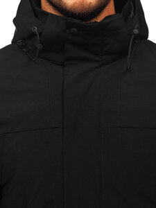 Chaqueta deportiva de invierno con forro para hombre negro Bolf 5M3262