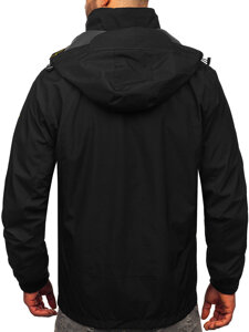 Chaqueta deportiva de invierno con forro para hombre negro Bolf 5M3263