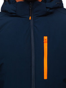 Chaqueta deportiva de invierno para hombre azul oscuro Bolf HH011