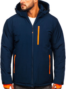 Chaqueta deportiva de invierno para hombre azul oscuro Bolf HH011