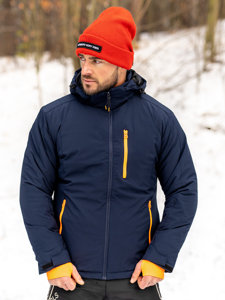 Chaqueta deportiva de invierno para hombre azul oscuro Bolf HH011