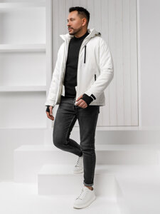 Chaqueta deportiva de invierno para hombre blanco Bolf HH011A1