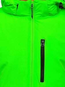 Chaqueta deportiva de invierno para hombre verde y fluorescente Bolf HH011