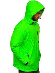 Chaqueta deportiva de invierno para hombre verde y fluorescente Bolf HH011