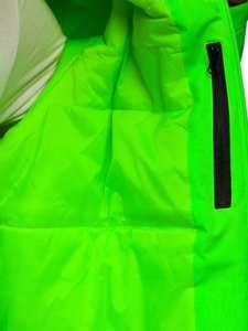 Chaqueta deportiva de invierno para hombre verde y fluorescente Bolf HH011