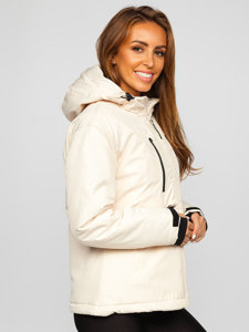 Chaqueta deportiva de invierno para mujer beige Bolf HH012A