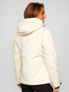 Chaqueta deportiva de invierno para mujer beige Bolf HH012A