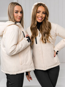 Chaqueta deportiva de invierno para mujer beige Bolf HH012B