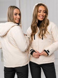 Chaqueta deportiva de invierno para mujer beige Bolf HH012B