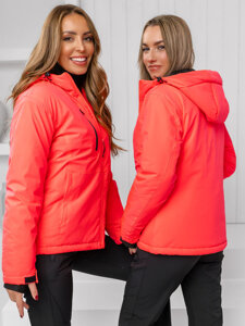 Chaqueta deportiva de invierno para mujer rosa y fluorescente Bolf HH012B