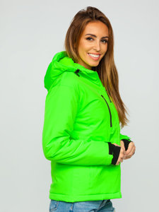 Chaqueta deportiva de invierno para mujer verde y fluorescente Bolf HH012A