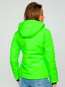 Chaqueta deportiva de invierno para mujer verde y fluorescente Bolf HH012A