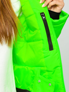 Chaqueta deportiva de invierno para mujer verde y fluorescente Bolf HH012A