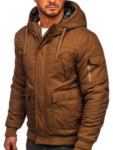 Chaqueta gruesa de invierno de algodón para hombre camel Bolf 1890