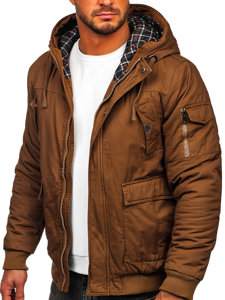 Chaqueta gruesa de invierno de algodón para hombre camel Bolf 1890