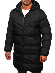 Chaqueta larga de invierno para hombre negro Bolf CS1007