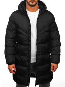 Chaqueta larga de invierno para hombre negro Bolf CS1007