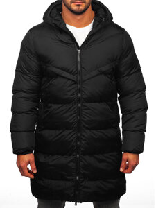 Chaqueta larga de invierno para hombre negro Bolf CS1007