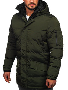 Chaqueta parka acolchada de invierno para hombre caqui Bolf 5M790